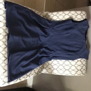 Blue sleeveless dress with pockets
